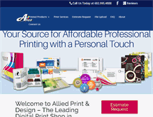 Tablet Screenshot of alliedprintdesign.com